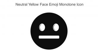 Neutral Yellow Face Emoji Monotone Icon In Powerpoint Pptx Png And Editable Eps Format