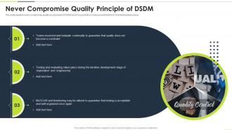 Never Compromise Quality Principle Of DSDM Ppt Powerpoint Presentation Icon Design Templates