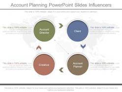 New account planning powerpoint slides influencers