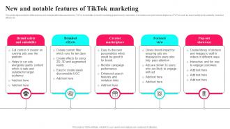 New And Notable Features Of Tiktok Marketing Tiktok Marketing Tactics To Provide MKT SS V