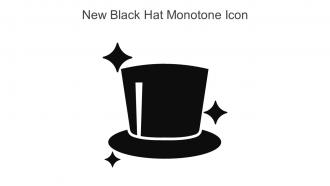 New Black Hat Monotone Icon In Powerpoint Pptx Png And Editable Eps Format