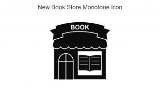New Book Store Monotone Icon In Powerpoint Pptx Png And Editable Eps Format