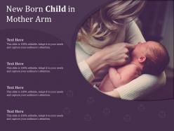 New born child in mother arm