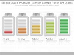 New building scale for growing revenues example powerpoint shapes