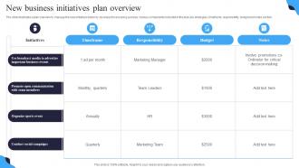 New Business Initiatives Plan Overview