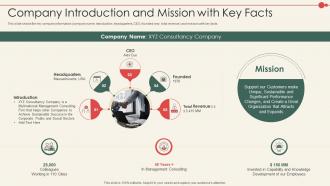 New Business Model Of A Consulting Introduction And Mission With Key Facts