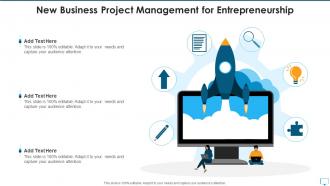 New business project management for entrepreneurship