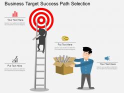 New business target success path selection flat powerpoint design
