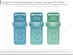 New combined portfolio standard deviation sample ppt slides
