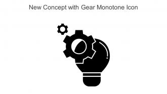 New Concept With Gear Monotone Icon In Powerpoint Pptx Png And Editable Eps Format