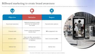 New Customer Acquisition By Optimizing Billboard Marketing To Create Brand Awareness MKT SS V