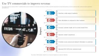 New Customer Acquisition By Optimizing Use Tv Commercials To Improve Revenue MKT SS V