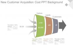New customer acquisition cost ppt background