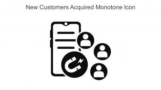 New Customers Acquired Monotone Icon In Powerpoint Pptx Png And Editable Eps Format