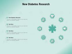 New diabetes research ppt powerpoint presentation icon