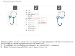 New doctor stethoscope for check up flat powerpoint design