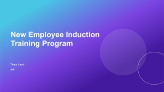 New Employee Induction Training Program PPT Summary AT