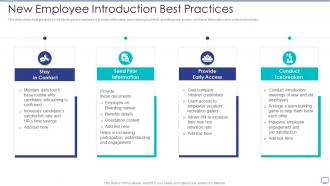 New Employee Introduction Best Practices