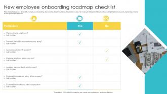 New Employee Onboarding Roadmap Checklist