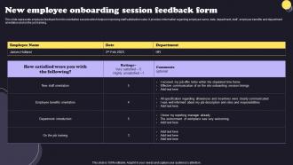 New Employee Onboarding Session Feedback Form