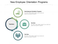 New employee orientation programs ppt powerpoint presentation layouts images cpb
