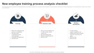 New Employee Training Process Analysis Checklist