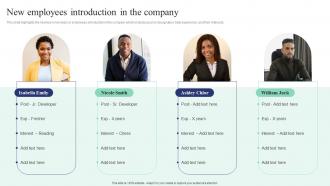 New Employees Introduction In The Company Corporate Induction Program For New Staff