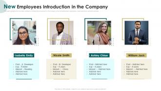 New Employees Introduction In The Company Induction Program For New Employees