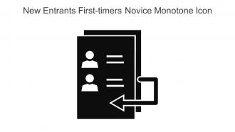 New Entrants First Timers Novice Monotone Icon In Powerpoint Pptx Png And Editable Eps Format
