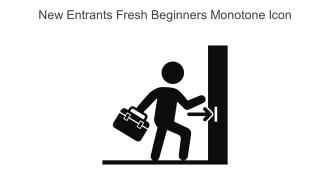 New Entrants Fresh Beginners Monotone Icon In Powerpoint Pptx Png And Editable Eps Format