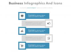New five staged banner infographics and icons flat powerpoint design