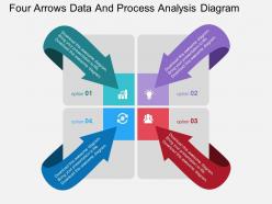 New four arrows data and process analysis diagram flat powerpoint design