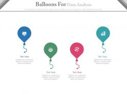 New four balloons for data analysis flat powerpoint design