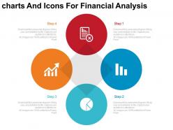 New four charts and icons for financial analysis flat powerpoint design