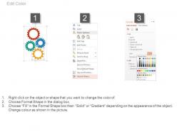 New four gears for production analysis flat powerpoint design