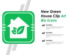 New green house clip art bio icons