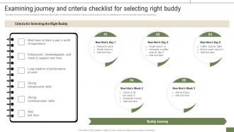 New Hire Enrollment Strategy Examining Journey And Criteria Checklist For Selecting Right Buddy