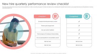 New Hire Quarterly Performance Review Checklist