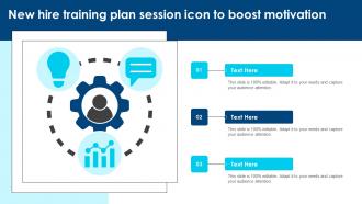 New Hire Training Plan Session Icon To Boost Motivation