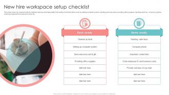 New Hire Workspace Setup Checklist