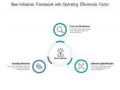 New initiatives framework with operating efficiencies factor