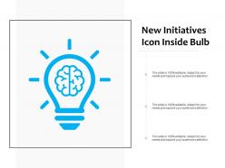 New initiatives icon inside bulb