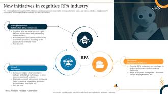 New Initiatives In Cognitive RPA Industry