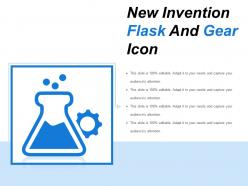 New invention flask and gear icon