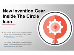 New invention gear inside the circle icon