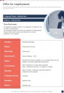 New Job Description Proposal Offer For Employment One Pager Sample Example Document