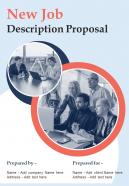 New Job Description Proposal Report Sample Example Document