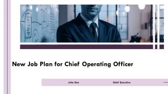 New Job Plan For Chief Operating Officer PPT Graphics AT
