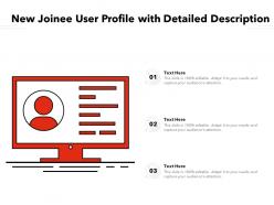 New joinee user profile with detailed description