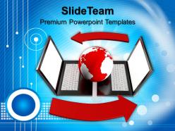 New laptop image powerpoint templates themes business presentations